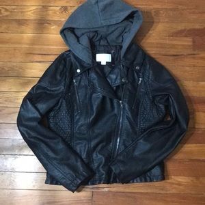 Like New Xhilaration ‘Leather’ Bomber Jacket